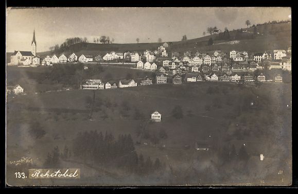 Cartes postales: AK Rehetobel, Dorfansicht mit Kirche – D'occasion à Berlin par bartko-reher