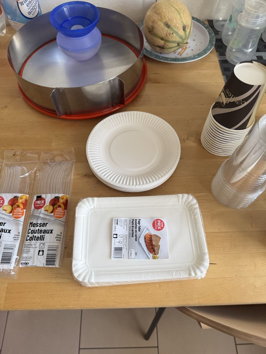 Services de table: Plastikgeschirrset – Neuf (Voir description) à Biel/Bienne par Mia2025 2