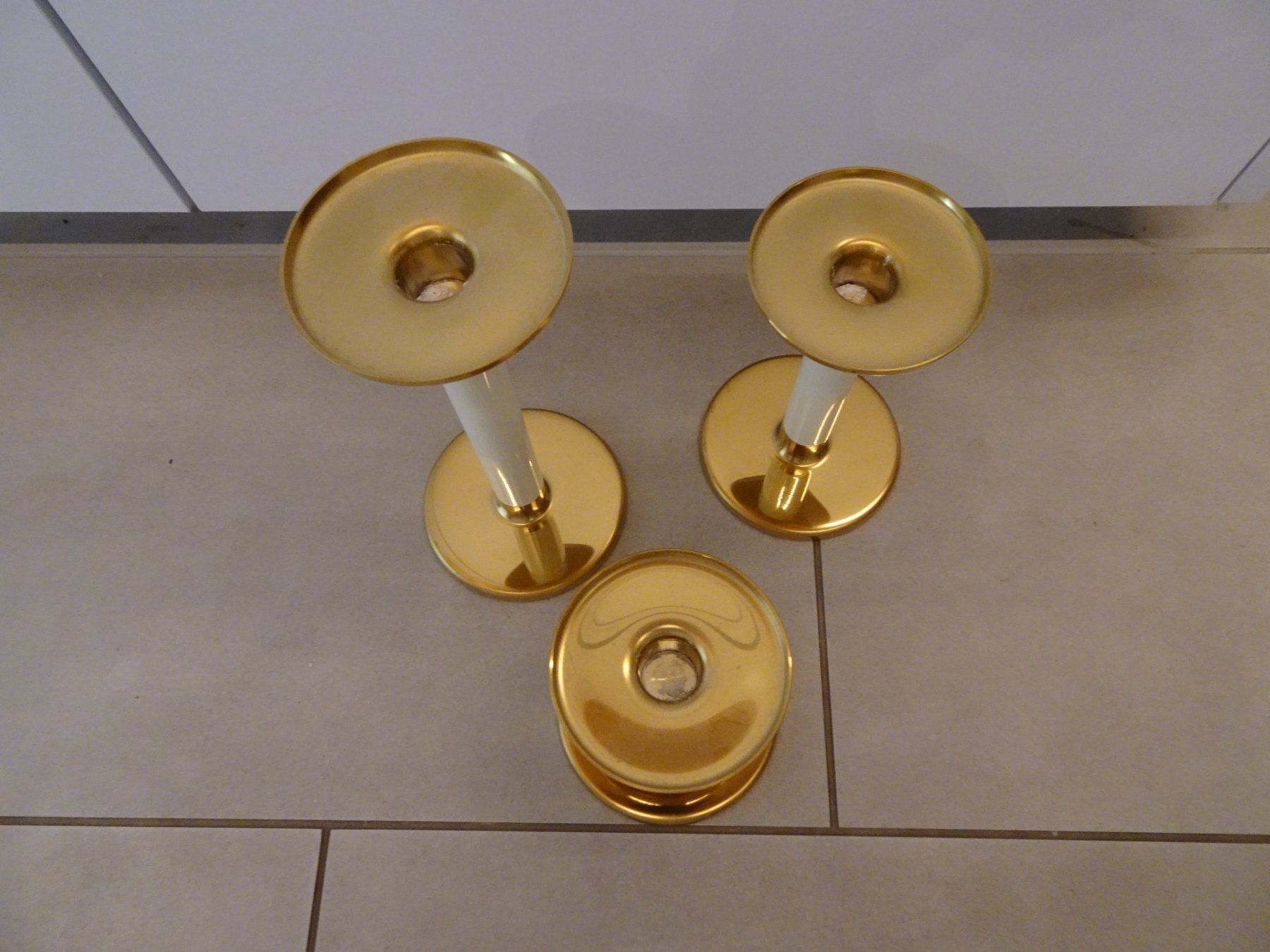 IKEA 3 Stk. Kerzenständer aus Metall goldfarben - 425006 (D'occasion) à Küssnacht am Rigi pour CHF 8 – avec livraison