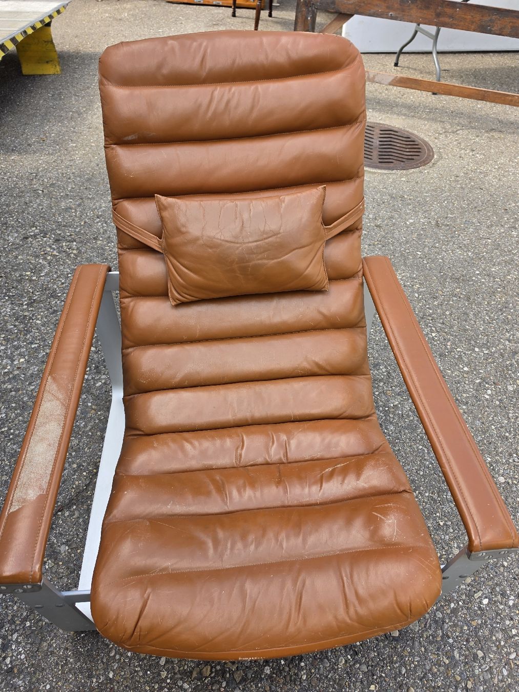 Sessel: Sessel mit Hocker braun Leder ASKO Export 74 gebraucht – Gebraucht aus Mettlen von elios0888 4
