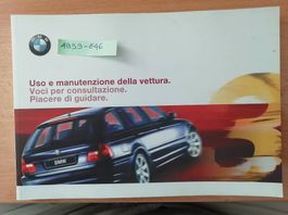 Manuale uso e manutenzione BMW serie 3 Caravan (e46)