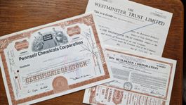 5 alte Wertpapiere aus USA