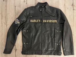 Neue Lederjacke, , Grösse L mit Harley Davidson Aufnähern