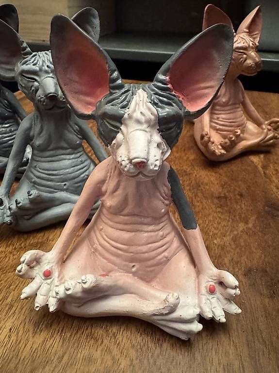 Statuette: Statuettes chat Sphynx en méditation 13 cm – Usato da Versoix venduto da Tamaze47 1