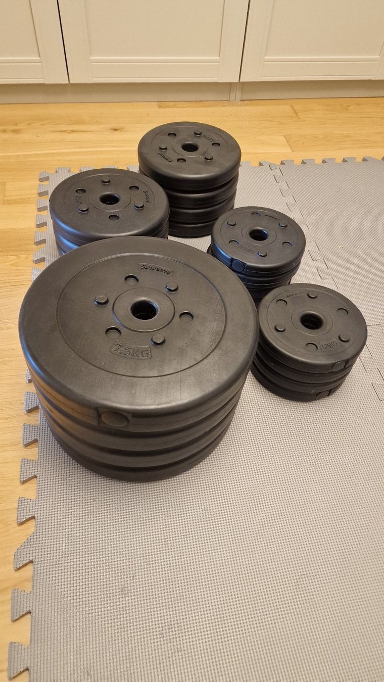 Manubri & Pesi: Kunststoff Hantelscheiben 60KG Set – Usato da Safenwil venduto da kil_c7zl