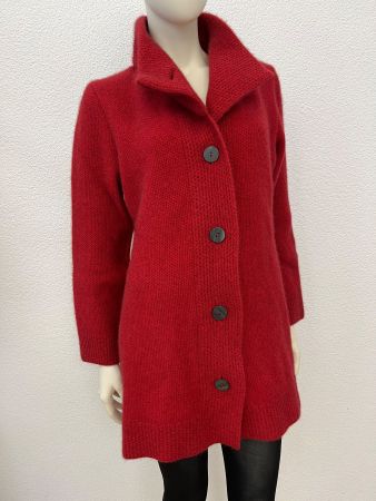 Possum Damen Strickmantel XL rot