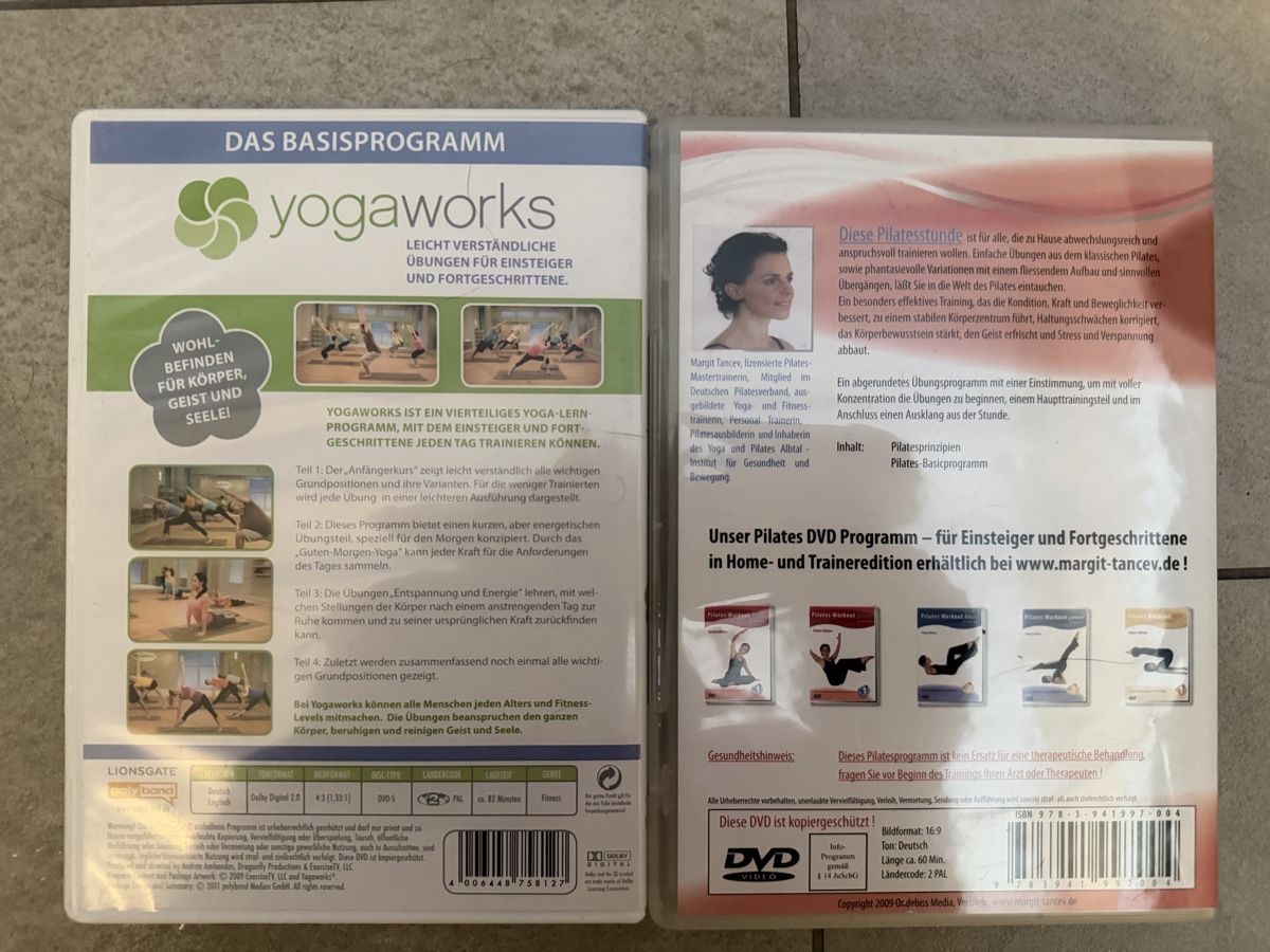 Tous les DVDs: Set YogaWorks Pilates Workout Basic gut erhalten – D'occasion à Lausen par Armand94 1