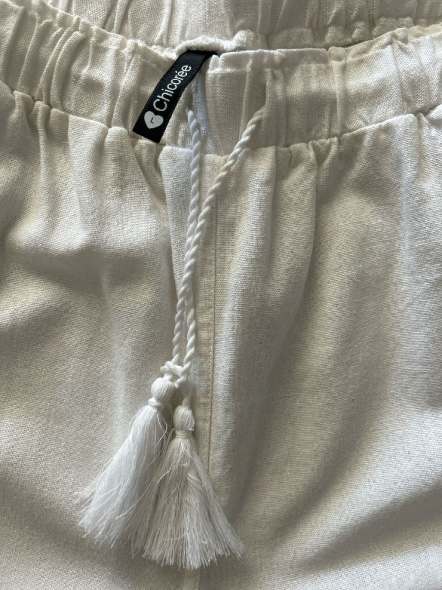 Pantaloni: Leinenhose von Chicoree, Grösse L, weiss – Nuovo (secondo la descrizione) da Erlinsbach SO venduto da hallon480 2