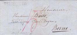 1846, "Weissenburg", Stabstempel auf Faltbrief