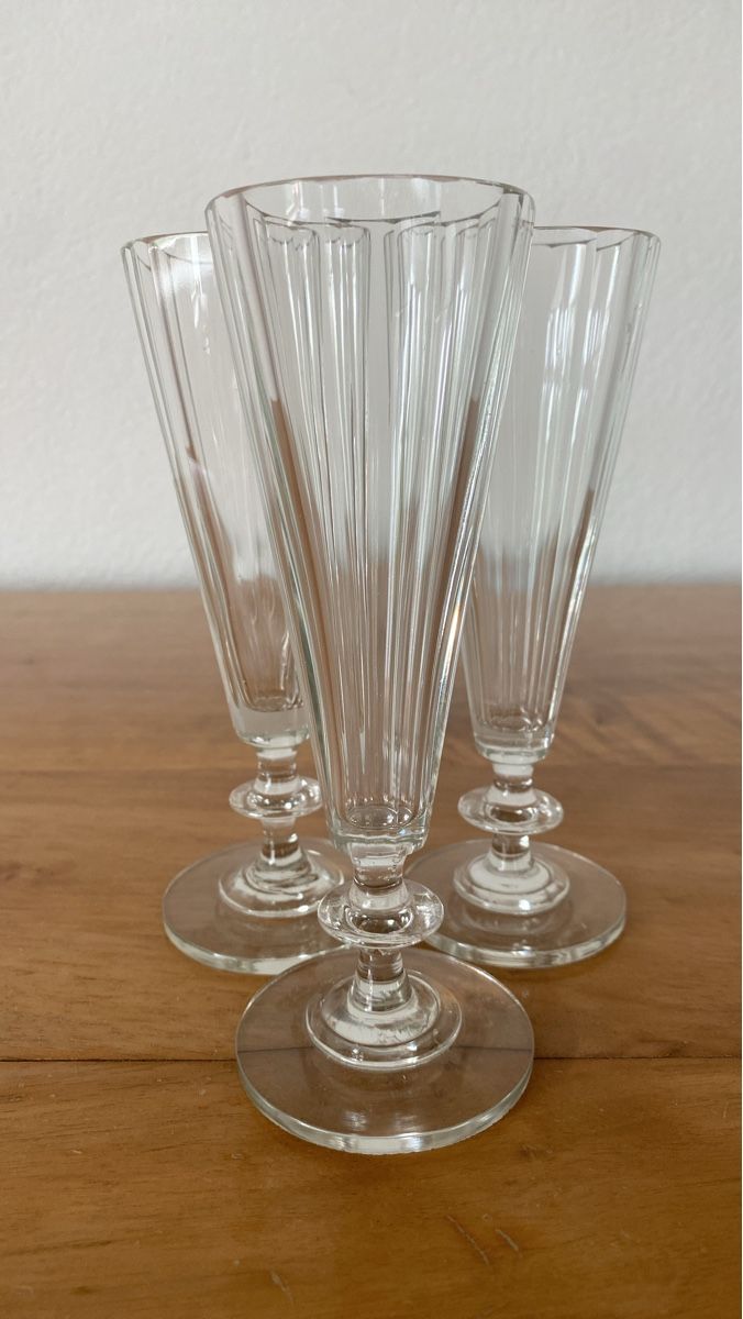Bicchieri: 3 elegante, alte Sektgläser aus Kristall – Usato da Burgdorf venduto da gre_2ftz 1