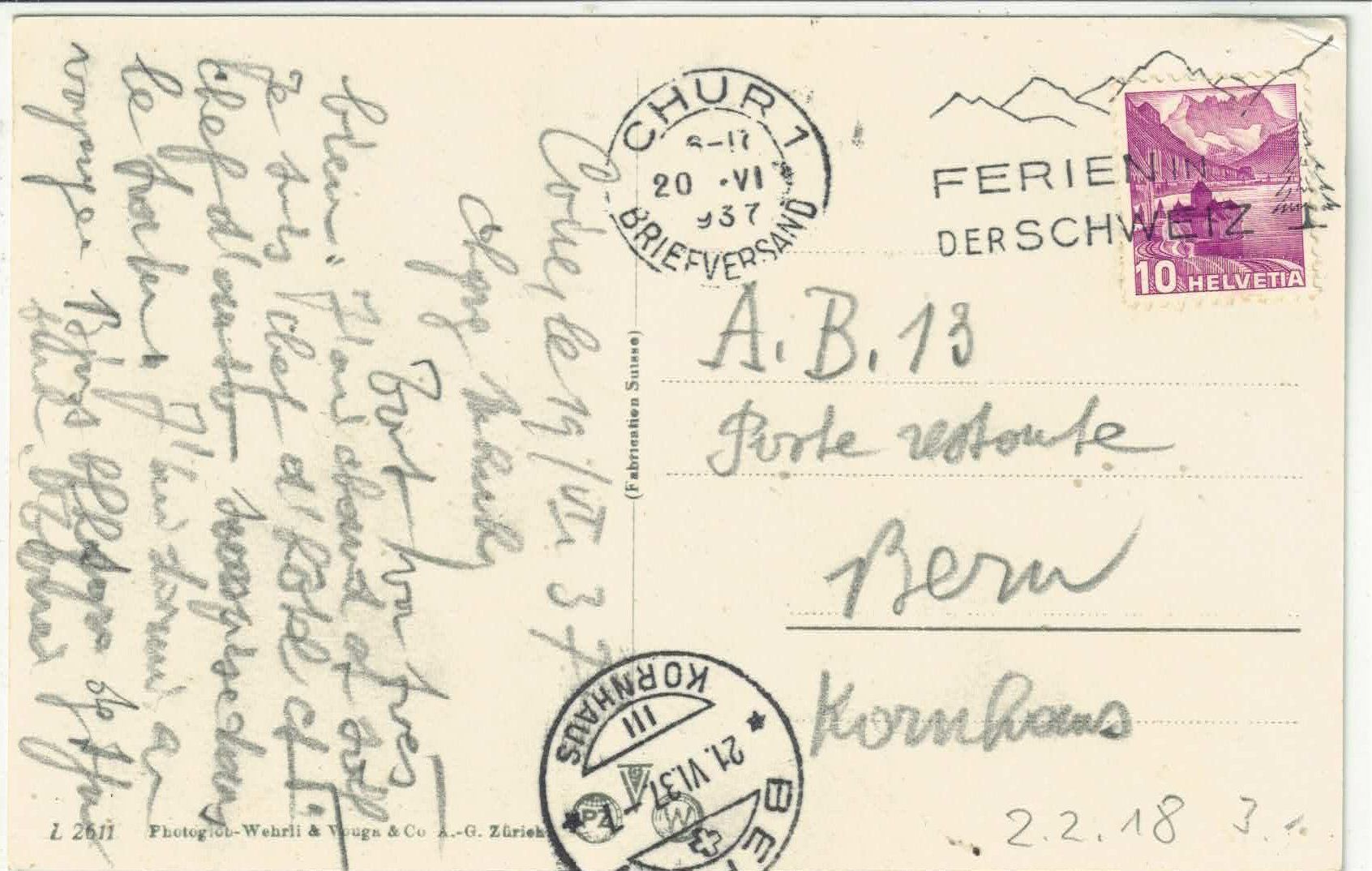 Ansichtskarten: Chur - Generalansicht – Gebraucht aus Ettingen von Kartenplanet 1