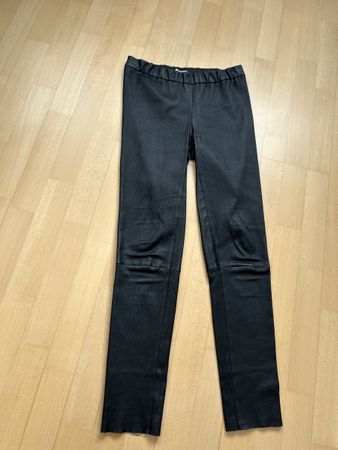 Leder-Hose schwarz Max&Moi, Gr. M