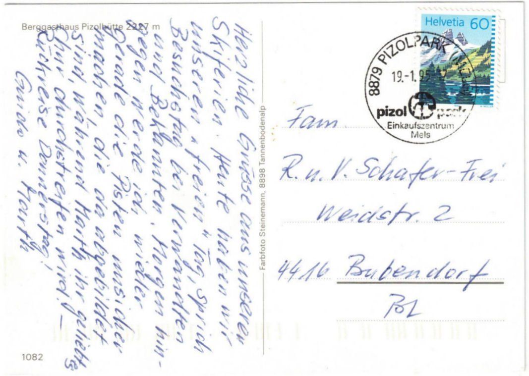 Cartoline postali: Wangs - 5 Bild AK Pizol – Usato da Binningen venduto da Mountainrider 1