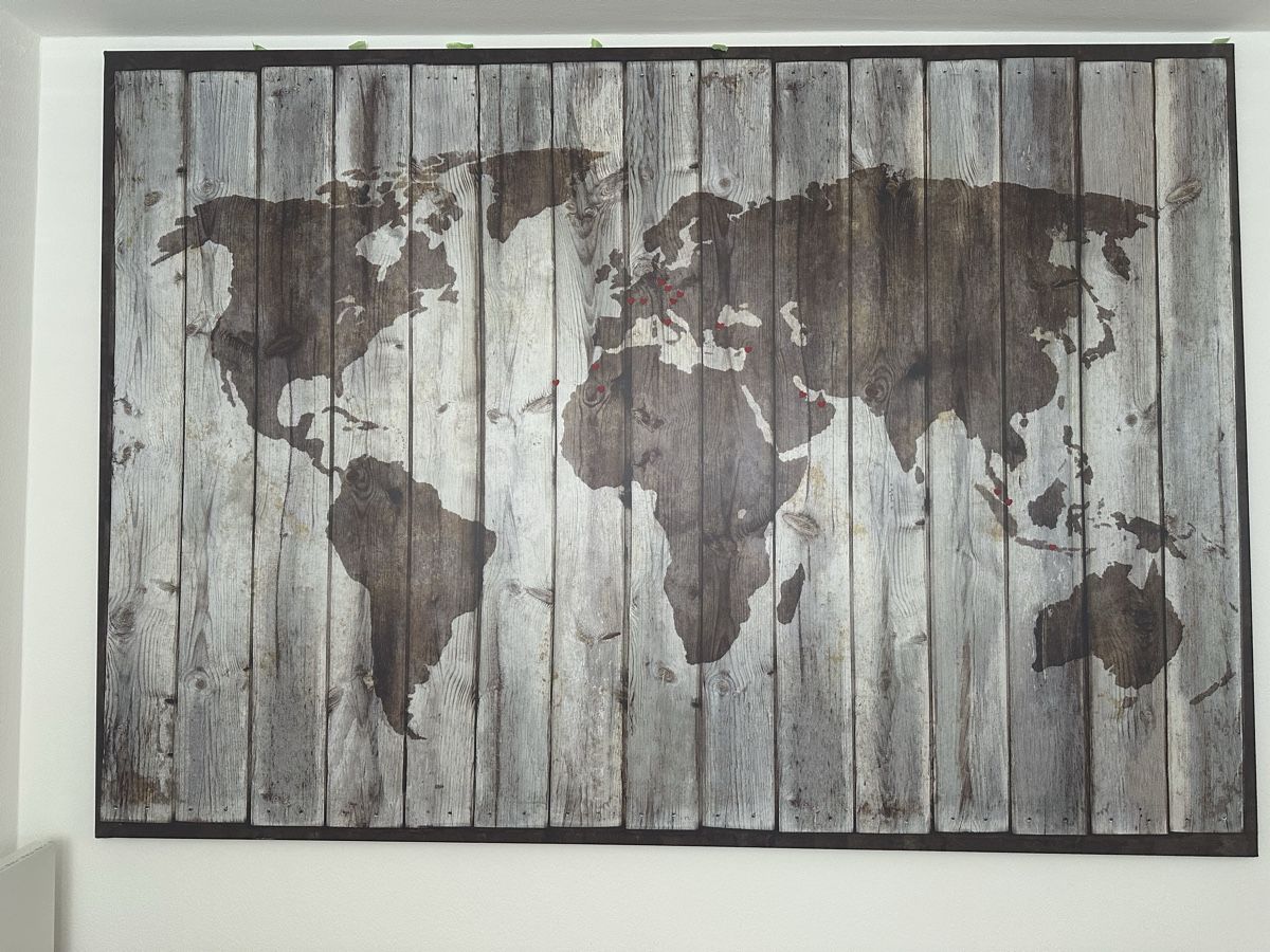 Cartine & Atlanti: Ikea Weltkarte Leinwandbild 1.-!!!! – Usato da muttenz venduto da Bilal_Kr 1