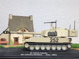 Militär Panzer Modell M-109A6 Paladin 1:72 Vitrine