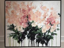 Tableau contemporain « Brume florale II » Artiste suisse