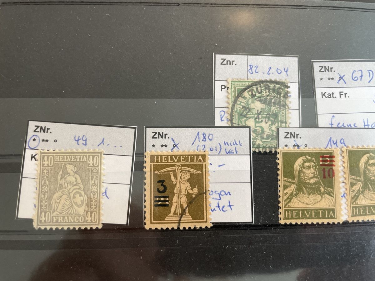 Tutti i francobolli: Abart 14 Briefmarke Top Lot – Usato da Muri AG venduto da Briefmarke-Schweiz 1