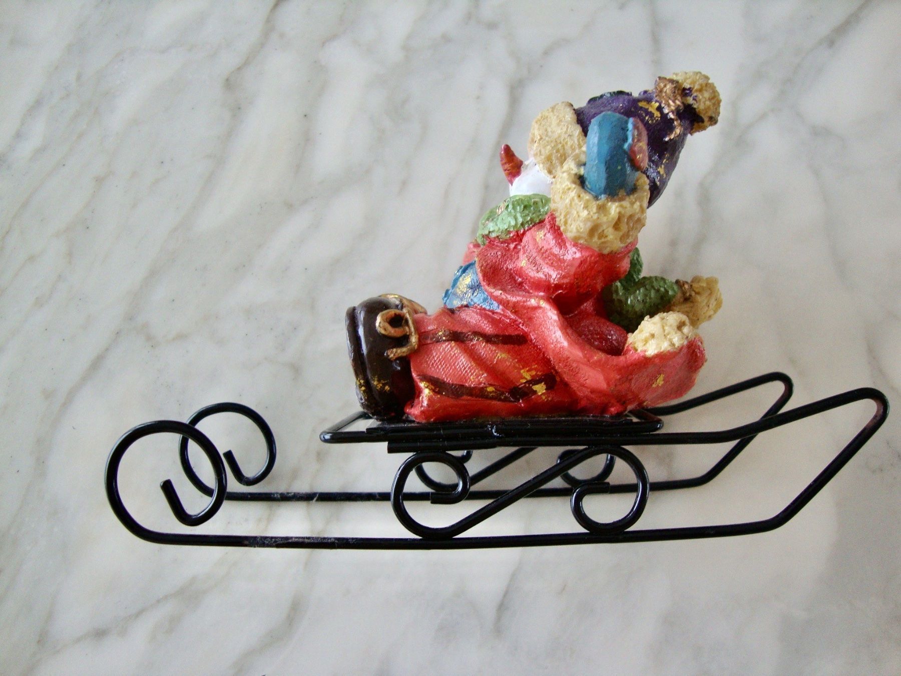 Statuette: Männchen auf dem Schlitten – Usato da Zürich venduto da Senga05 2