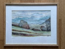 ADOLF KELLERHALS Aquarell GÜRBETAL 1994