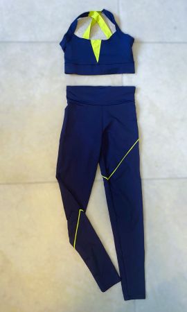 Hey Honey Yoga Sport-BH Top & Leggings blau XS-S