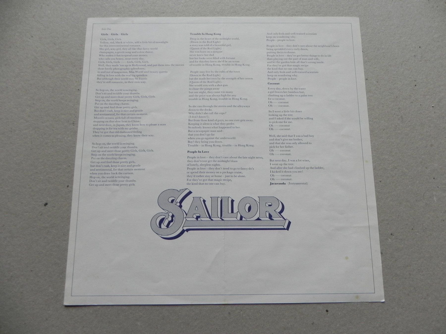 Dischi in vinile: LP brit. Pop Band Sailor 1975 Trouble – Usato da Siebnen venduto da krimsie 2