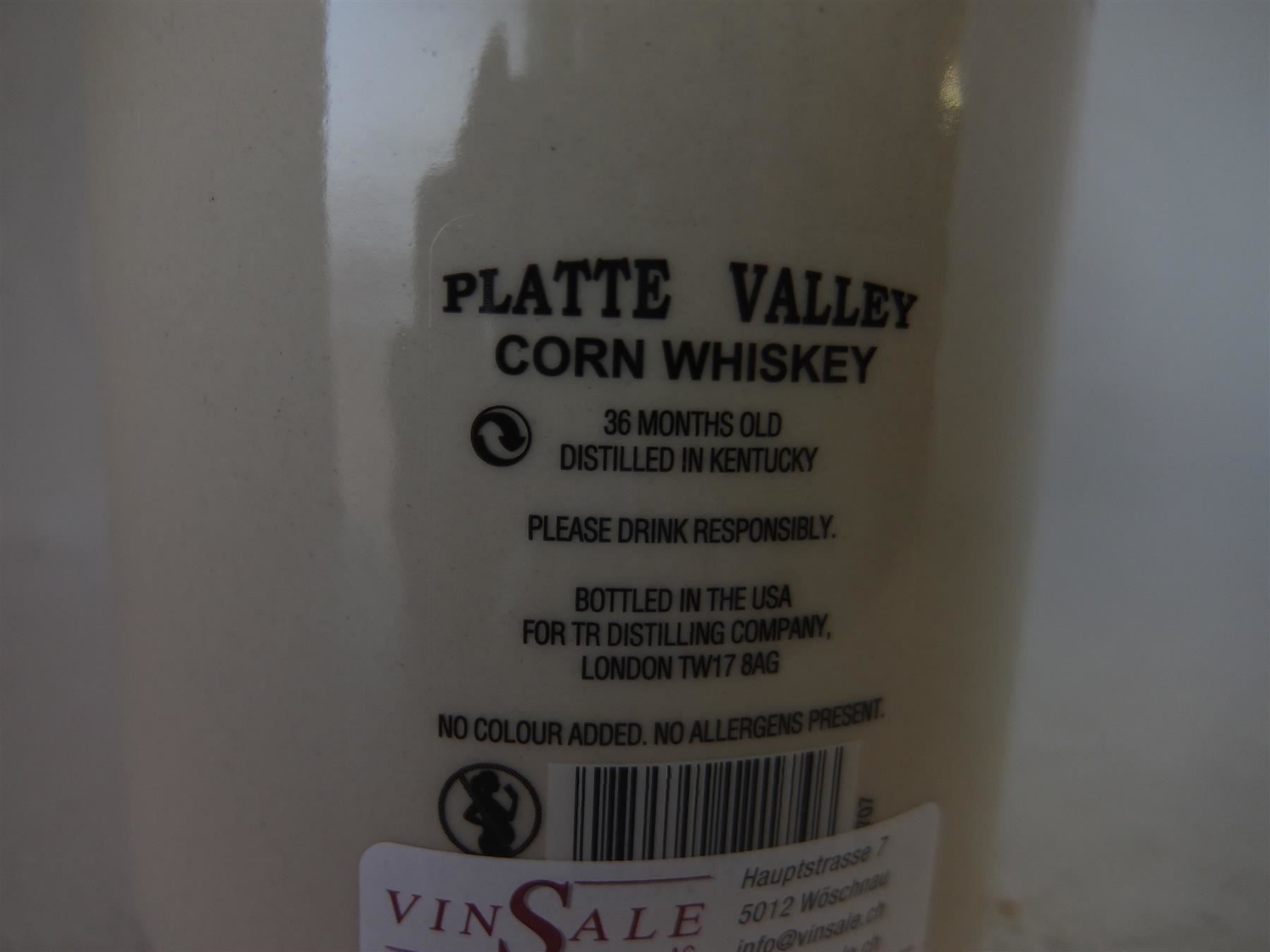 Bevande alcoliche: 1 Steinkrug, Platte Valley Corn Whiskey 40%... – Nuovo e nell'imballaggio originale da Wöschnau venduto da Vinsale 4
