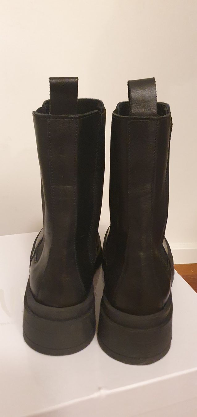 Damenschuhe: Boots Stiefelette NEU schwarz Echtleder Grösse 36 – Neu und originalverpackt aus Stansstad von InStyle8 5