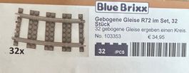 Blue Brixx Gleis 32Stk Gebogen R72 Neu in OVP