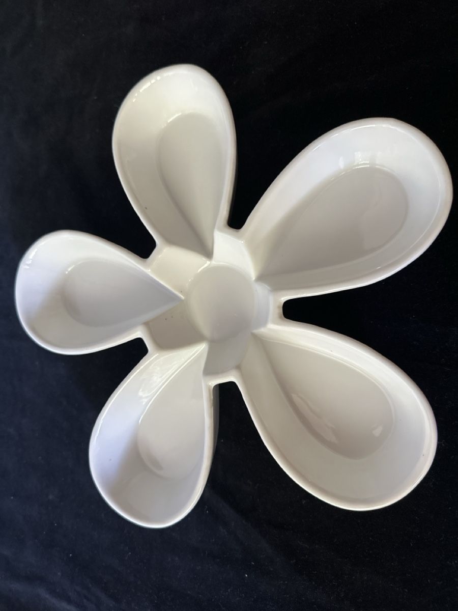 Ciotole: Keramik Schale,  Weiss Snackteller 5 Fächer ca. 25cm – Usato da Zürich venduto da Chaeffeler 4