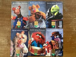 6 Telefonkarten British Telecom. The Muppets