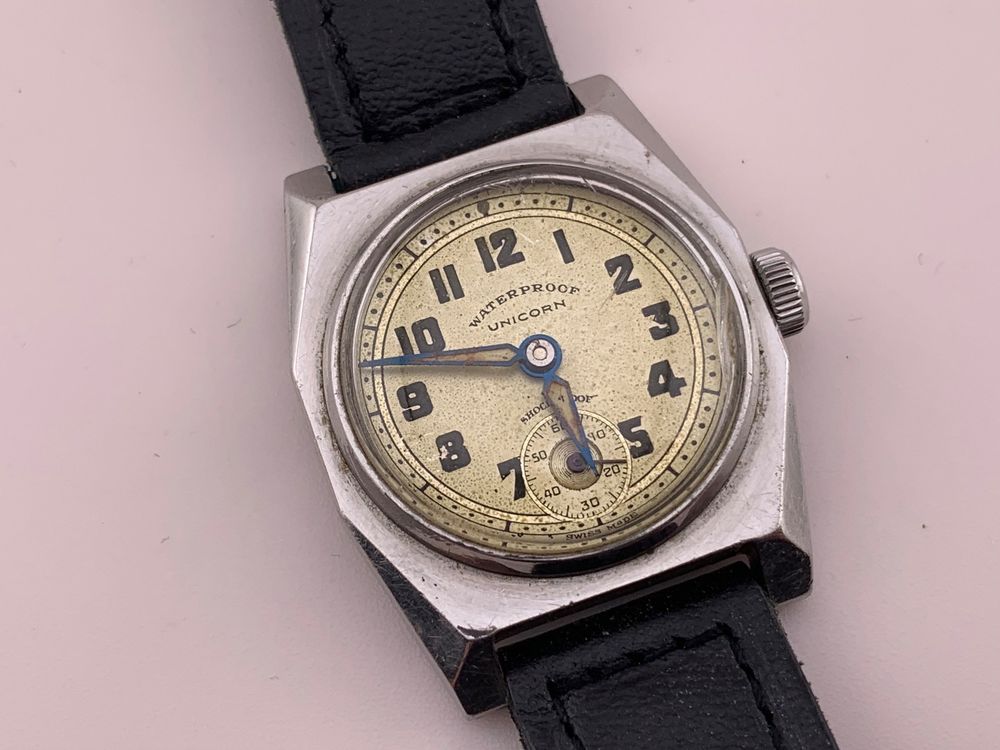 Montre suisse vintage mécanique homme LUCERNE pl OR date NOS - révisée