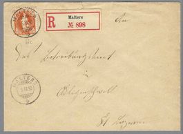 1893, Z/66C VOLL-0 MALTERS, EING. BRIEF, SCHÖN