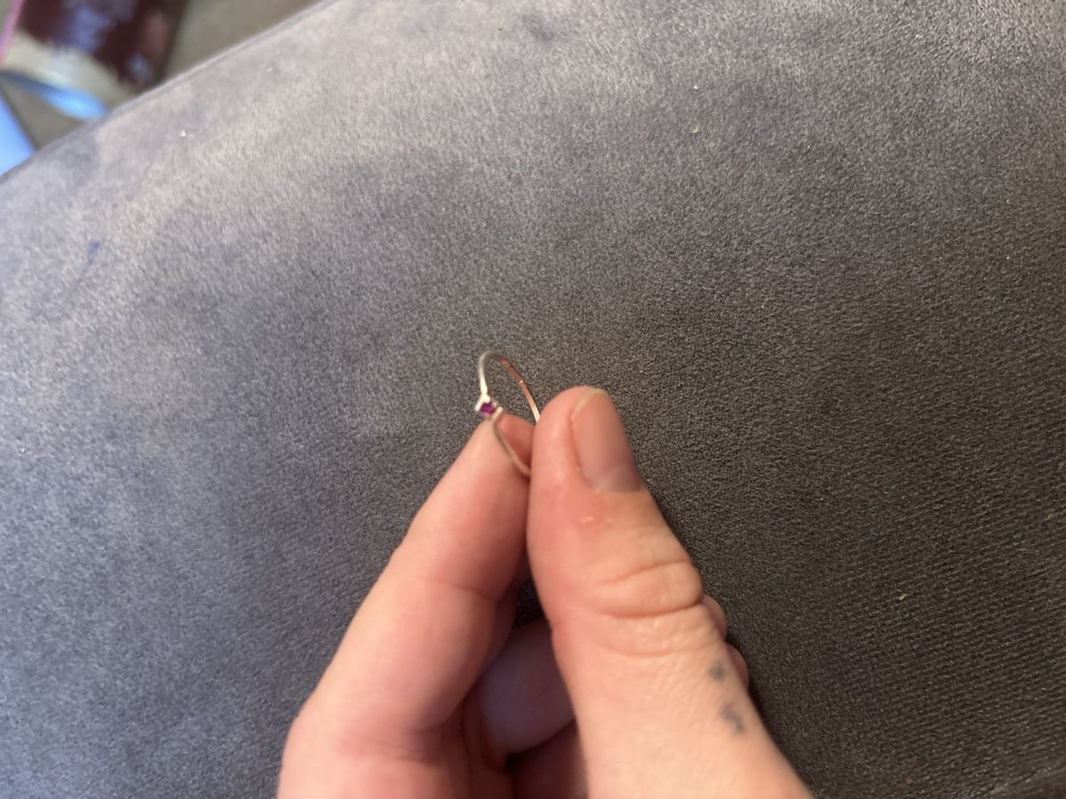 Ringe: Feiner 800 Silber Ring mit Lila Stein, Grösse 54 – Neu (gemäss Beschreibung) aus Köniz von Vamp-Wer 1