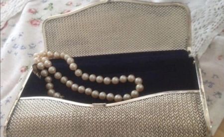 Elegante Silber Abendtasche Vintage
