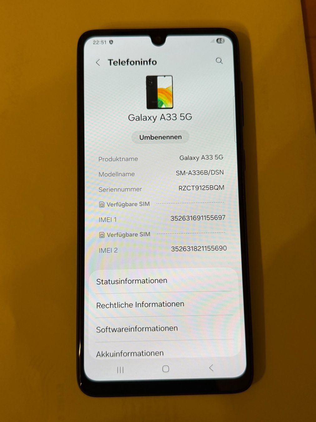 Samsung Telefoni cellulari / Smartphones: Samsung A33 5G – Usato da Spiez venduto da eag01 2