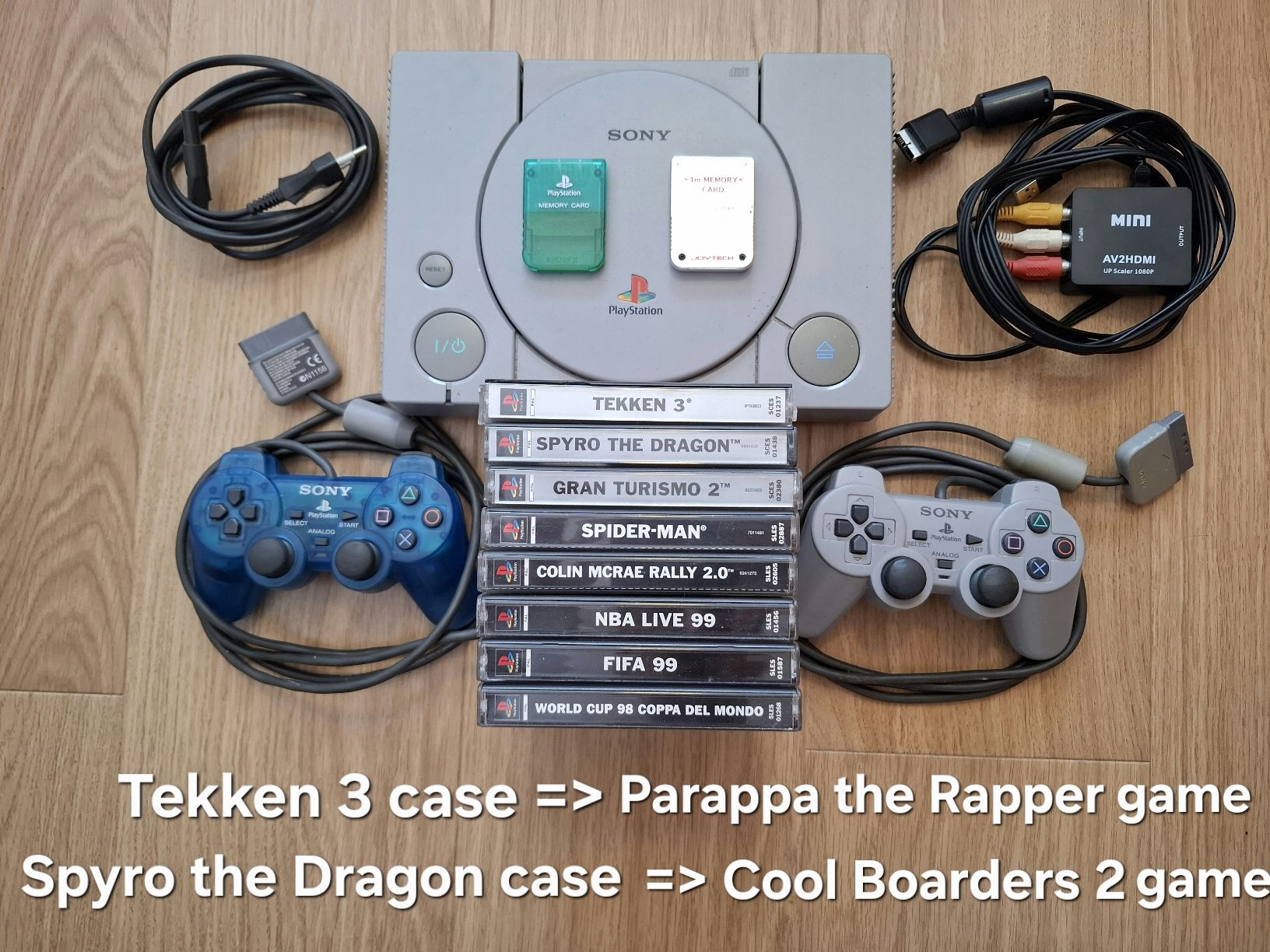 Sony Console: Functional PS1, 8 working games, 2 memory cards and adapter! – Usato da Riva San Vitale venduto da Stekri 9