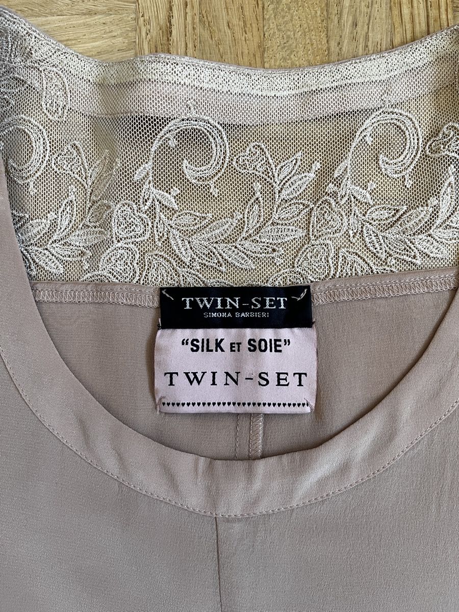 Twinset Top: Twin-Set Top Grösse S, Seide/Viskose mit Spitze – Usato da Zürich venduto da Kleanthy 2