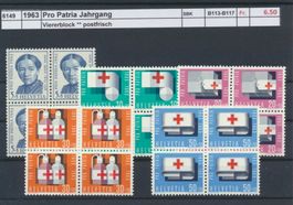 1963 Pro Patria, Viererblockjahrgang, ** postfrisch