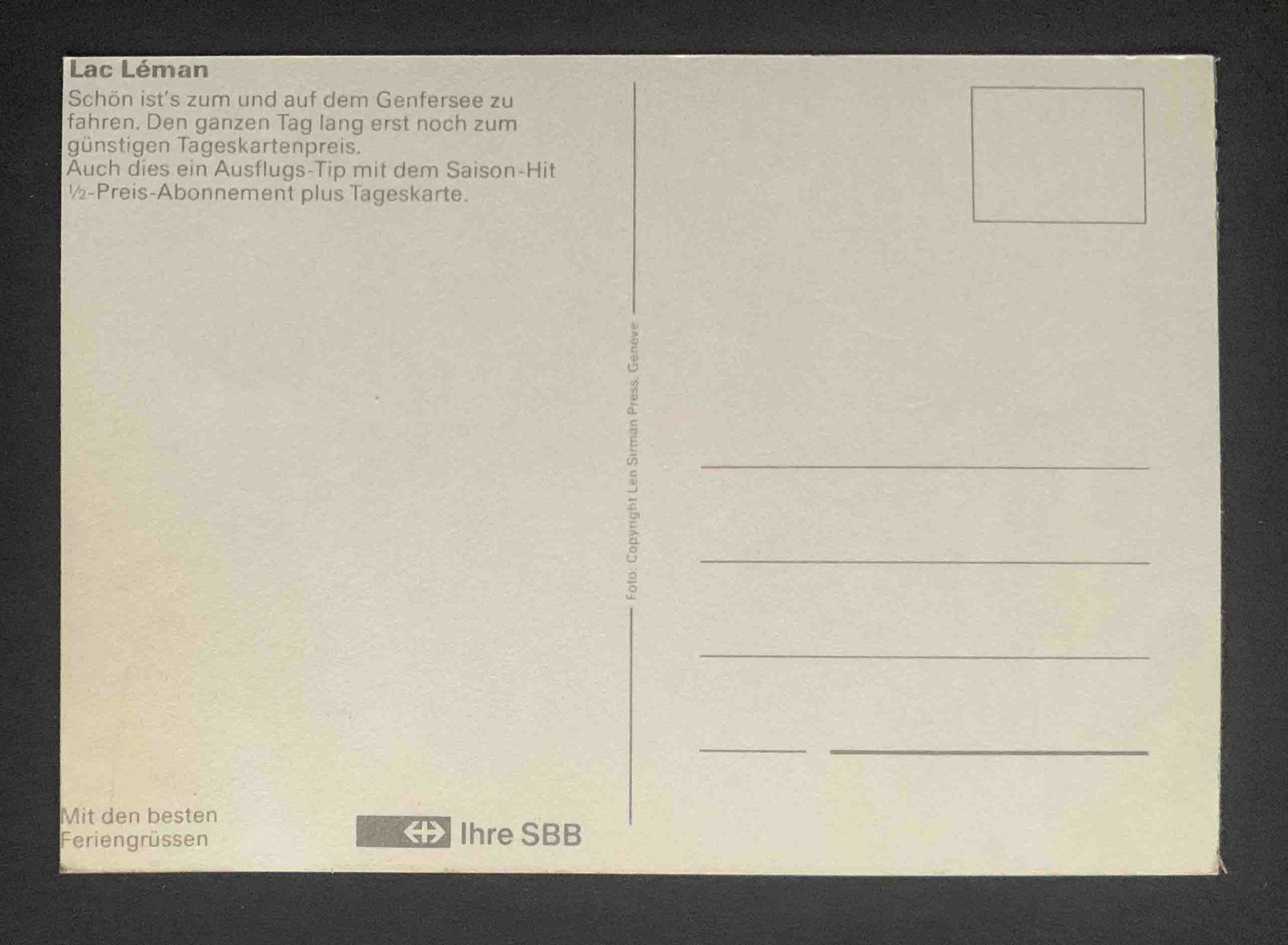 Cartes postales: AK Lac Leman SBB Karte Schiff – D'occasion à Goldau par artelier1 1