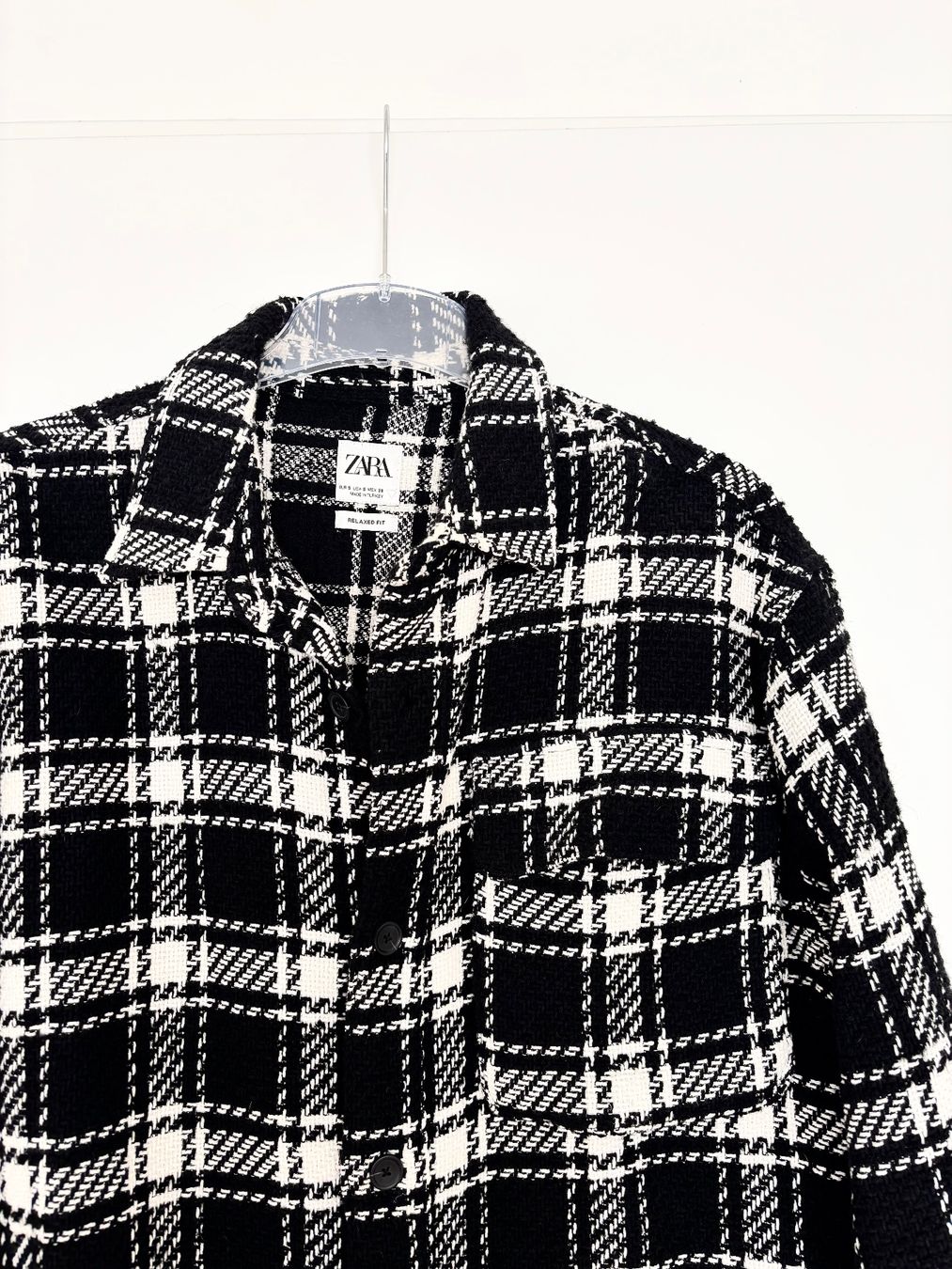 Zara Camicette: Zara Overshirt schwarz kariert Gr. S – Usato da Bottmingen venduto da ana_5hrv 3