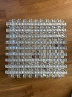 Deckenleuchte Kristalle Metall modern quadratisch 47x47 cm