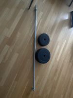 Hantelstange mit 2 Gewichten für Ihr Home-Gym, super Angebot