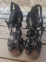 Miss Sixty Sandalen schwarz Leder Grösse 40, Hingucker!