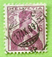  Nr.122 Brustbild der Helvetia mit Schwert GESTEMPELT    