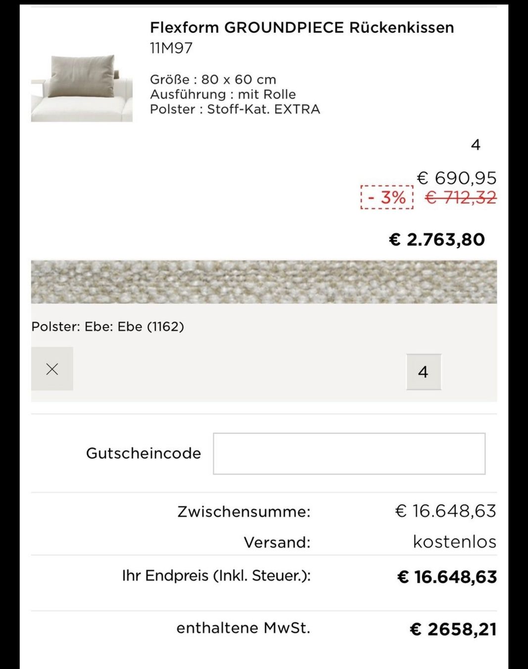 Flexform Sofas: Flexform Sofa Groundpiece – D'occasion à Luzern par FelixHelder 5