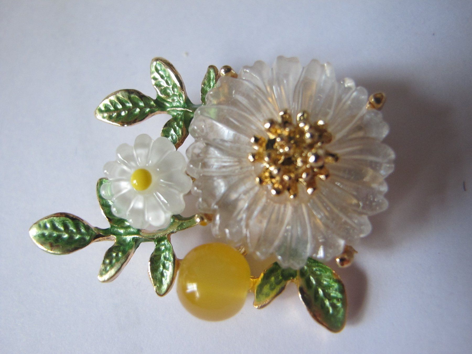 Spille & Fermagli: Hübsche Brosche mit Blumenmuster im trendigen Look – Nuovo (secondo la descrizione) da Löhningen venduto da Chimae67 2