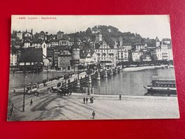 Luzern - Seebrücke ca. 1900 / Tram