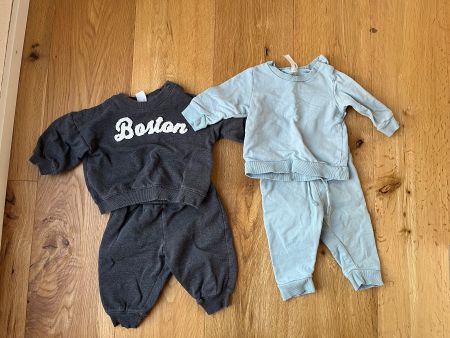 Baby-Set, Grösse 68, Grau und Hellblau - Top Zustand!