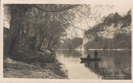 Postkarte Genf Les bords du Rhone Ansicht, Schiff, 1926
