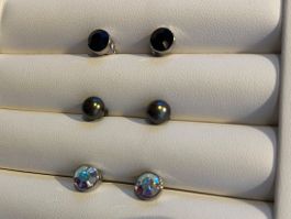 Ohrstecker-Set mit Swarovski-Steinen und Perlen Nr. 11